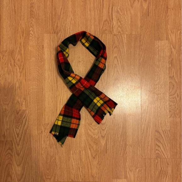 Plaid Wool Scarf - Picture 3 of 5